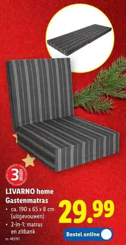 Lidl Livarno home gastenmatras aanbieding