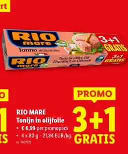 Lidl Tonijn in olijfolie aanbieding