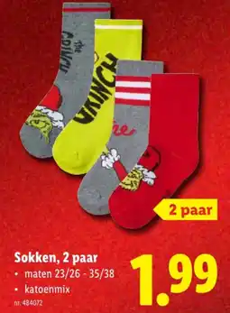 Lidl Sokken, 2 paar aanbieding