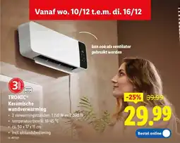 Lidl Tronic keramische wandverwarming aanbieding