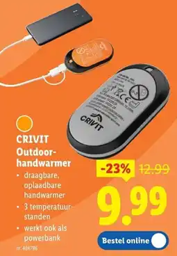 Lidl Crivit outdoorhandwarmer aanbieding