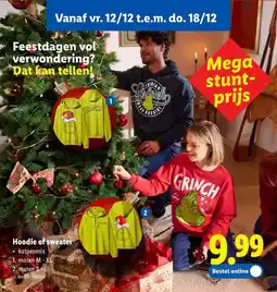 Lidl Hoodie of sweater aanbieding