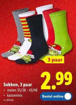 Lidl Sokken aanbieding
