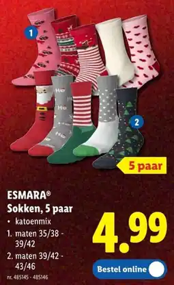 Lidl Esmara sokken aanbieding