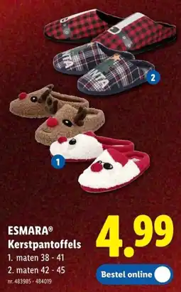 Lidl Esmara kerstpantoffels aanbieding