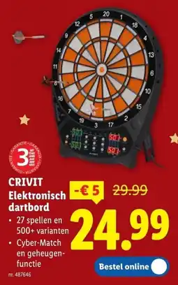 Lidl Crivit elektronisch dartbord aanbieding