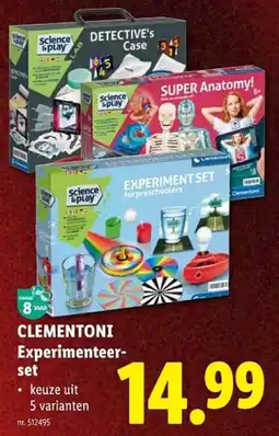 Lidl Clementoni experiment keuze uit 5 varianten eer set aanbieding
