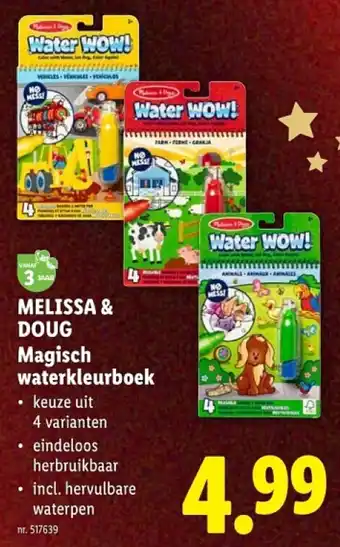 Lidl Melissa & doug magisch waterkleurboek aanbieding