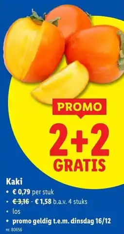 Lidl Kaki aanbieding
