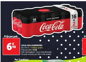 Auchan Coca-Cola Suikervrij aanbieding