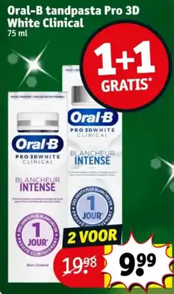Kruidvat Oral-B tandpasta Pro 3D White Clinical aanbieding