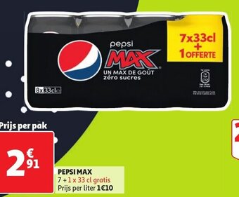 Auchan Pepsi Max aanbieding