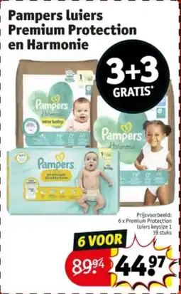 Kruidvat Pampers luiers Premium Protection en Harmonie aanbieding