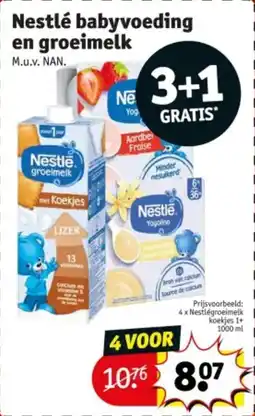 Kruidvat Nestlé babyvoeding en groeimelk aanbieding