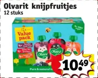 Kruidvat Olvarit knijpfruitjes aanbieding