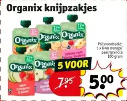 Kruidvat Organix knijpzakjes aanbieding