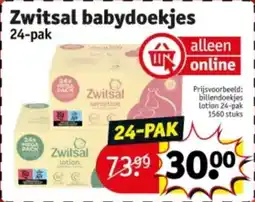 Kruidvat Zwitsal babydoekjes aanbieding