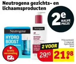 Kruidvat Neutrogena gezichts en lichaamsproducten aanbieding