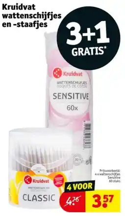 Kruidvat Kruidvat wattenschijfjes en staafjes aanbieding