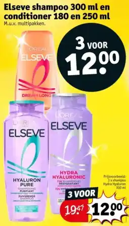 Kruidvat Elseve shampoo en conditioner aanbieding