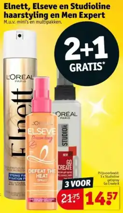 Kruidvat Elnett, Elseve en Studioline haarstyling en Men Expert aanbieding
