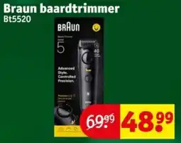 Kruidvat Braun baardtrimmer Bt5520 aanbieding