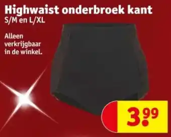 Kruidvat Highwaist Onderbroek Kant aanbieding