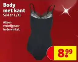 Kruidvat Body met kant aanbieding