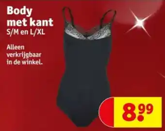 Kruidvat Body met kant aanbieding