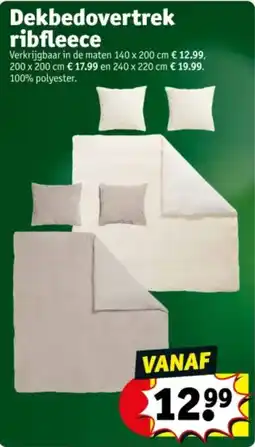 Kruidvat Dekbedovertrek ribfleece aanbieding