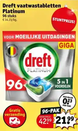 Kruidvat Dreft Vaatwastabletten Platinum aanbieding