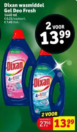 Kruidvat Dixan Wasmiddel Gel Deo Fresh aanbieding