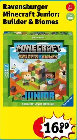 Kruidvat Ravensburger Minecraft Junior: Builder & Biomes aanbieding