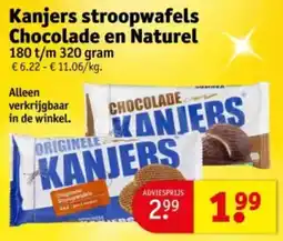 Kruidvat Kanjers stroopwafels Chocolade en Naturel aanbieding