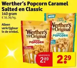 Kruidvat Werther's Popcorn Caramel Salted en Classic aanbieding