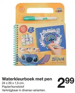 Zeeman Waterkleurboek met Pen aanbieding