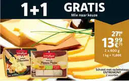 Cora Schotel met Raclettekaas EntreMont aanbieding