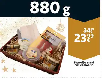 Feestelijke Mand met Vleeswaren