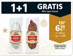 Cora Droge worsten henri raffin aanbieding