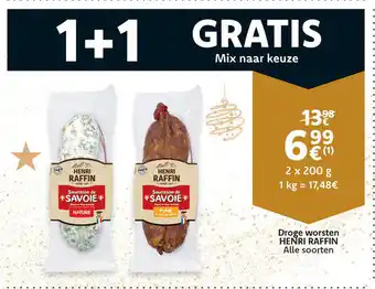 Cora Droge worsten henri raffin aanbieding