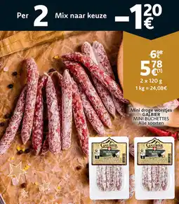 Cora Mini Droge Worstjes Galbier aanbieding