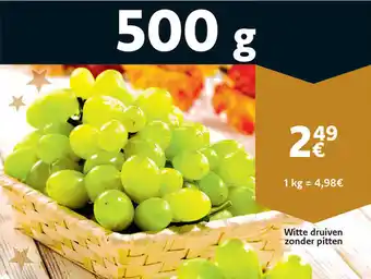 Witte druiven zonder pitten