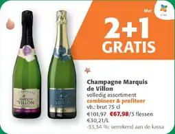 Comarkt Champagne Marquis de Villon aanbieding