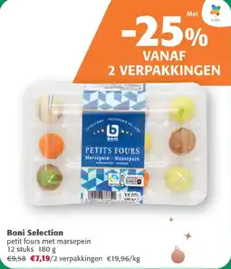 Comarkt Boni Selection petit fours met marsepein aanbieding