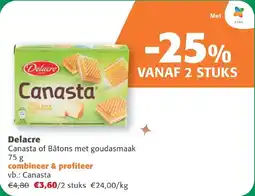 Comarkt Delacre Canasta of Bâtons met goudasmaak aanbieding