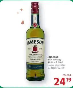 Comarkt Jameson Irish whiskey 40 % vol aanbieding