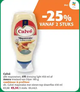 Comarkt Calvé Alle Mayonaises aanbieding