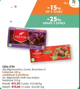 Comarkt Côte d'Or alle Mignonnettes, Carrés, Bouchées of Collection aanbieding