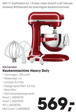Hanos KitchenAid Keukenmachine Heavy Duty aanbieding