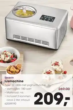 Hanos Severin IJsmachine aanbieding